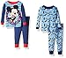 Disney Boys' Mickey Mouse 4-Piece Pajama Set, Blue, 18 Months