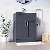 BELOFAY 500mm Floor Standing Vanity Unit with Basin Crawley Grey view 6