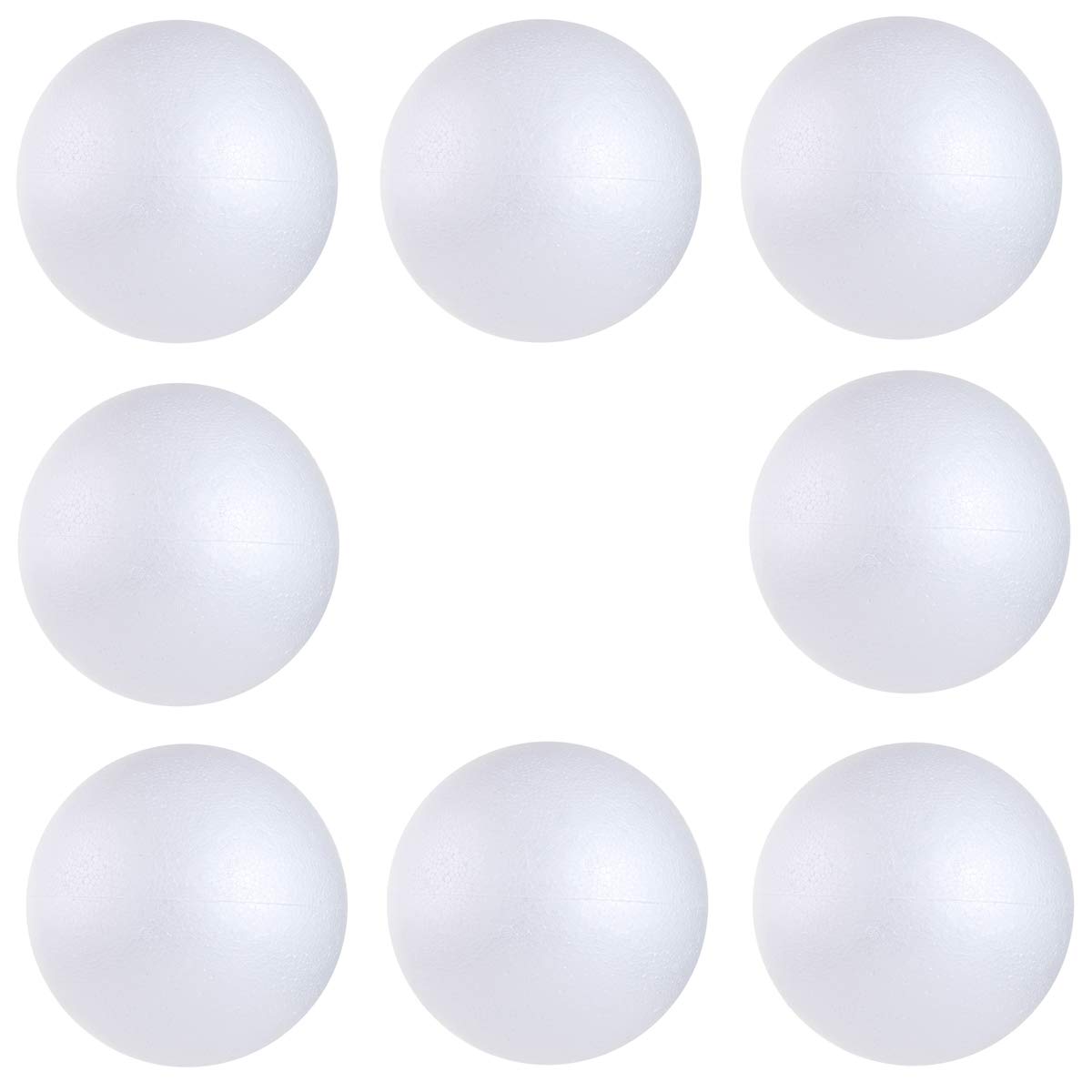 Photo 1 of 8PCS 4 Inch White Foam Balls Polystyrene Craft Balls Foam Balls for Easter Art Craft Household School Projects and Christmas Party Decorations