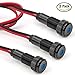 3 Pack of PLUG-N-PLAY Instrument Cluster LED Indicator Light Dash Bulbs. Aluminum Pilot Lights. Color Acrylic Lens. Flush Panel Mount 5/16