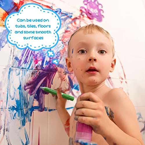 48 Pieces Bath Crayons Set Washable Bathtub Crayons Easy to Hold