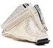 Festival Rave Holographic Gold Gravel Fanny Pack for Women Girls Concert Waist Belt Bum Bags (Gold Gravel)