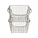 Spectrum Diversified Scoop Stacking Storage Basket, Medium, Satin Nickel (03277)
