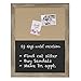 DesignOvation Beatrice Framed Combination Magnetic Chalkboard and Fabric Pinboard