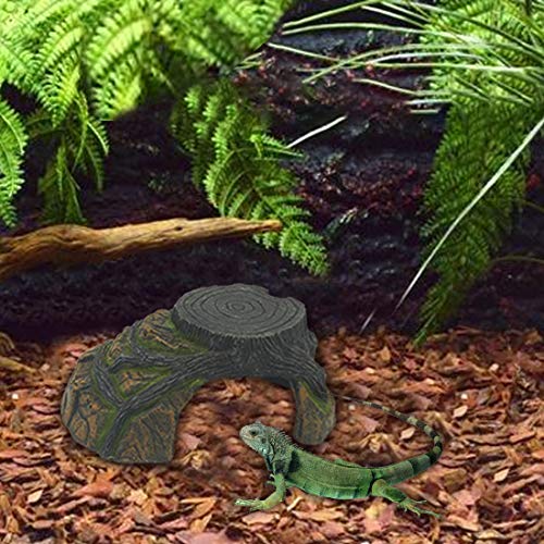 Tfwadmx Reptile Log Hideaway, Aquarium Decorations Reptile Hideout