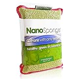 Nano Sponge Cleaning Sponges. Supersized Everyday Heavy Duty Household Kitchen and Dish Sponge. 2 Pack. 6 x 4"