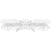 Wedding Garter for Bride, Lace Wedding Garters White Elastic Leg Garter with Bow for Bride Stretch Thigh Leg Ring Party Prom Legs Garters Belt