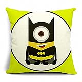 E-sunshine Thick Cotton Blend Linen Square Throw Pillow Cover Decorative Cushion Case Pillow Case 18 X 18 Inches / 45 X 45 cm, Justice League (Batman)