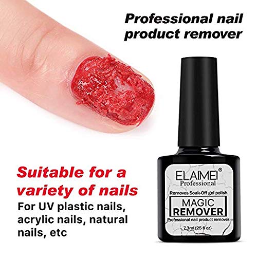 Magic Nail Polish Remover - Gel Nail Polish Remover In a Fast Way, Professional Gel Polish Remover Quick and Easy Removes without Hurting Your Nails - Thumbnail 2