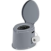 Giantex Portable Travel Toilet with Detachable Inner Bucket and Removable Toilet Paper Holder Lightweight Outdoor Indoor Toil