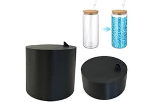 2-Pack Handmade Glitter Funnels for Snow Globe Tumblers – Black 3D Printed Set (6.3cm & 6.5cm) with Glitter Pick | Ensemble d