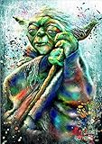 Star Wars Full Drill Diamond Painting 5D DIY Diamond Embroidery Cross Stitch Crystal Rhinestone Art Craft Movie Pictures Mosaic Painting Home Wall Decoration (12X16IN/30X40CM),Master Yoda B