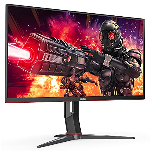 AOC Gaming U28G2XU - 28 Zoll UHD Monitor, 144 Hz, 1 ms, FreeSync Premium Pro, HDR400 (3840x2160, HDMI, DisplayPort, USB Hub) schwarz/rot