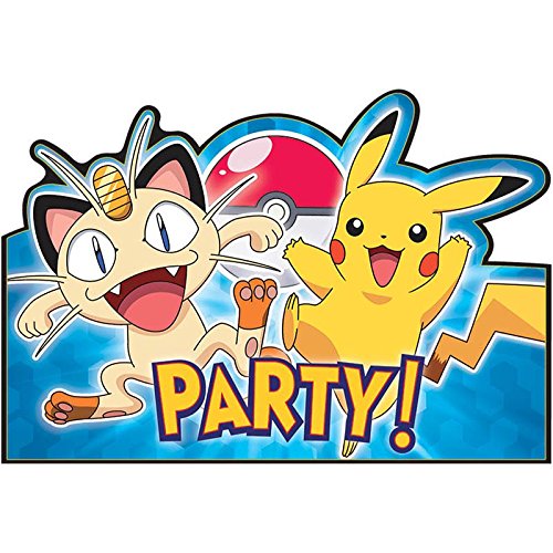 American Greetings Pokemon Party Invitations Cards, Envelopes, Save the Dates 8 Count