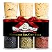 The Aloha Sea Salt Mini Trio Sampler Set - Black Lava, Red Alaea, Bamboo Jade - Reusable Glass Vials - Gluten-Free, No MSG - 2.4 total oz.