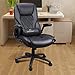 Executive Office Chairs - High Back Racing Style Task Chair - Adjustable Computer Desk Chairs with Lumbar Support, Leather Black for Office Room Decor (284-BLACK)