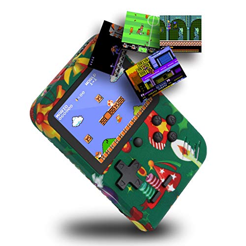 Inverlee Retro Handheld Game Console, 3 Inch HD Screen FC Game Console Classic Game Player, Christmas Birthday Present for Children (Green)