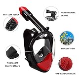 Snorkel Mask Full Face Anti-fog 180° Panoramic Diving Mask Upgraded Breath Free Snorkeling Mask