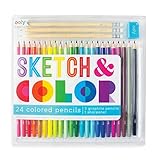 Kitchen OOLY, Sketch & Color - 24 Colored Pencils, 3 Graphite Pencils & 1 Sharpener Book