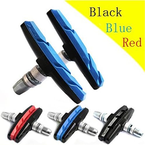 ZHIDONGQI One Pair Mountain Road Bike Brake Pads Bicycle Braking V-Brake Holder Shoes Rubber Blocks Durable Cycling Accessories 2510 Black