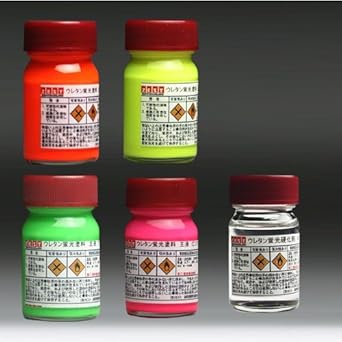 Amazon Co Jp ウレタン蛍光塗料ｍl４色セット 産業 研究開発用品