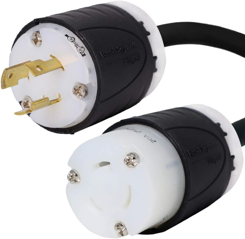 Amazon NEMA L620 延長電源コード 20A/250V, 12/3 AWG アイアンボックス部品 IBX