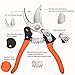 Pruner Shears, Premium SK5 Blade Bypass Hand Pruners with Shock-Absorbing Cushion, Garden Pruner Pruning Shears Garden Shears Tree Trimmers Secateurs with Safety Lock, Garden Shears for Gardener