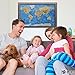 Scratch Off World Map Poster with Outlined US States - Durable Color World Map for Travelers - Scratch Maps Make Great Gifts for World Traveler - Visit Countries Map + Scratch Pen + Bag Tag by O.e-c