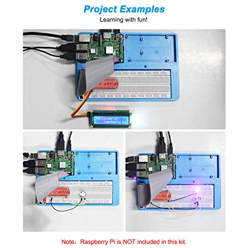 Longruner RFID Starter Kit for Raspberry Pi 4 B 3 B+ A+ 2 1 Zero W with RAB Holder, Breadboard, Detailed Tutorials, Python C Language, 215 Items, 21 Projects, Learning Electronics and Programming