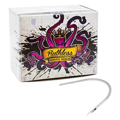 Ruthless Curved Piercing Needles Box of 50 | 16G