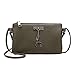 Clearance Sale! ZOMUSAR Women Fashion PU Leather Zipper Small Deer Splice Handbag Shoulder Shell Bag Shiny Crossbody Tote Bag (Army Green )