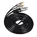 ammoon 1 XLR Female to 2 RCA Male Plug Stereo Audio Cable Connector Y Splitter Wire Cord (3M)