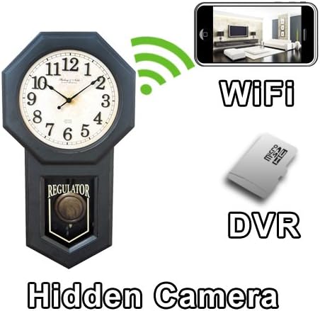 PalmVID WiFi Pendulum Clock Hidden Camera Spy Camera with Live Video Viewing
