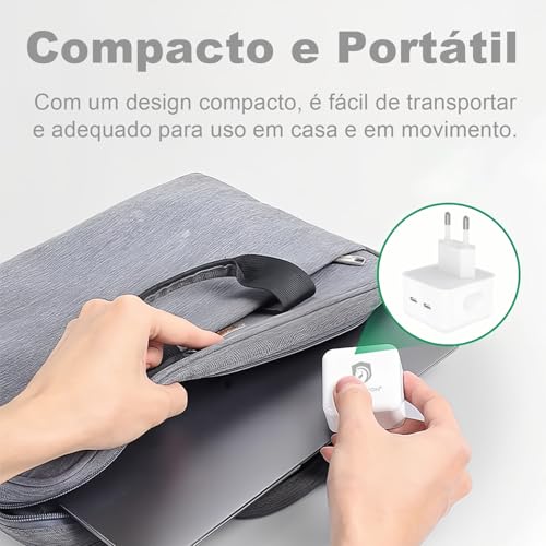 H'MASTON Carregador Tipo C Fonte 40W com Dupla Usb C Rápido Carregamento Simultaneo Compatível com iPhone iPad Samsung