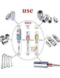 Yuekute Juego de agarre, adaptador de enchufe universal de Gator (incluye adaptador de taladro eléctrico), desarmador de taladro de extensión de ángulo