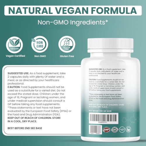 Vinco Food Supplement - 120 Vegan Capsules - 80 Billion CFU - 20 Live Cultures - Lactobacillus & Bifidobacterium Blend - UK Made