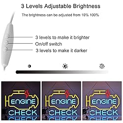 Check Engine Light Neon Sign, LED Neon Light for