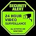 Video Surveillance Sign Outdoor | No Trespassing Glow-in-the-Dark Large Warning Sign | 12