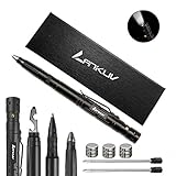 Tactical Survival Pen - ANIKUV Multi Use Tactical Pen,Multi Tool, Precision Writing, Glass Breaker, LED Tactical Flashlight (Black Ink)
