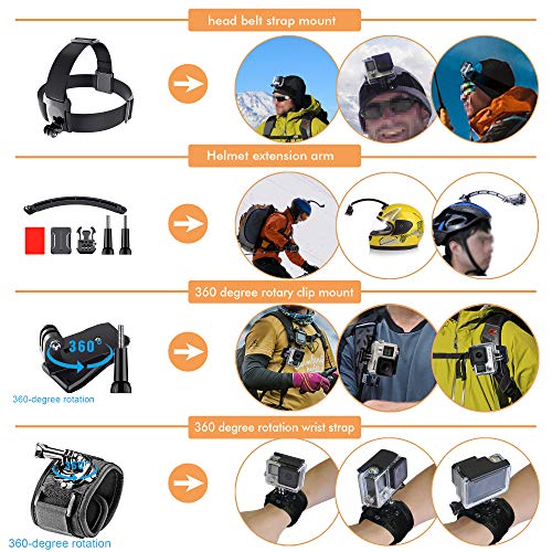image for Erligpowht 61-In-1 Action Camera Accessories Kit for GoPro Hero 7 6 5 