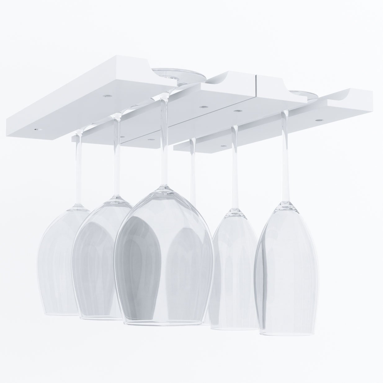 Hanging Under Stemware Wine Glass Holder Rack , Adjustable