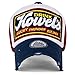 ililily Howel's Distressed Vintage Cotton Baseball Mesh Cap Snapback Trucker (Navy Red)