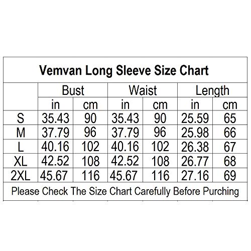 image for Vemvan Womens Long Sleeve and Short Sleeve Round Neck T Shirts Color B