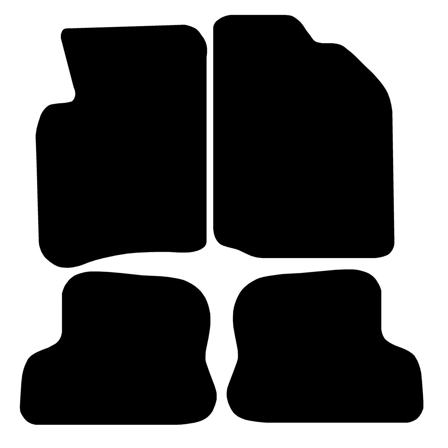 Carsio Carpet Car Mats For Ford KA 1996 2009 Tailored Fit Floor Mat Complete Accessory Black Custom Fitted - All Weather, Anti-Slip Backing & Black Trim