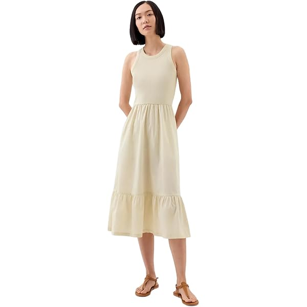 GAP Womens Dipped Waist Midi Dress Lemon Print XS Petite at Amazon Women's  Clothing store