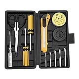 12-Piece Tool Set - General Household Hand Tool Kit with Plastic Toolbox Storage Case