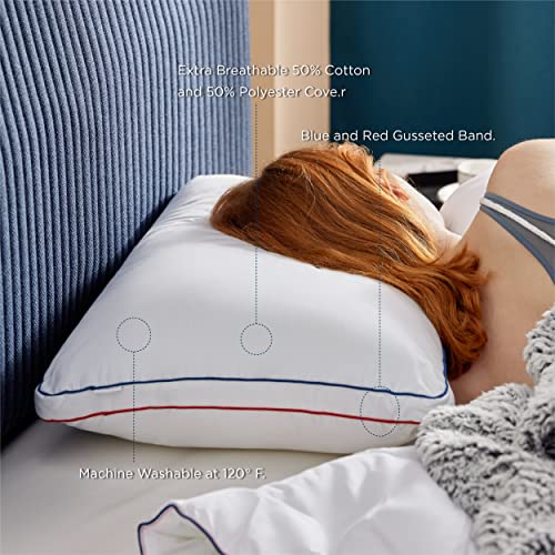 Bedsure Pillows Standard Size Set of 2 Cooling Hotel Bed Pillows for