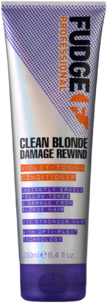 Fudge Clean Blonde Damage Rewind Conditioner Purple Toning Bond Repair Sulfate