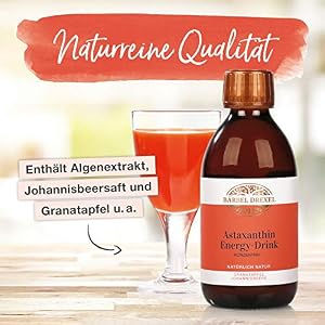 BAeRBEL-DREXEL-Astaxanthin-Energy-Drink-GranatapfelJohannisbeere-2mg-Koffein-250ml-100-Vegane-Herstellung-Deutschland-Vitamin-C-Magnesium-Haematococcus-Pluvialis