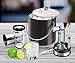 OGGI Vinyl Ice Bucket- Black Vinyl Ice Bucket with Lid and Handle, Ideal Wine Chiller Bucket or Ice Bucket for Cocktail Bar, Great Addition to Bar Cart and Home Bar Accessories, 3-quart (2.8-liter)